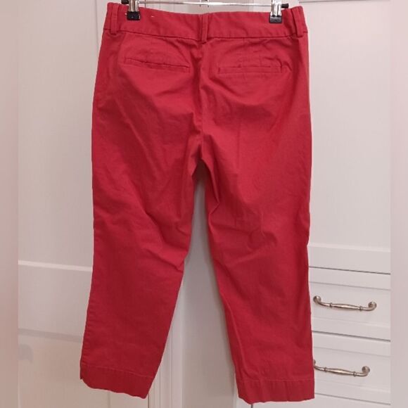 LOFT Cotton Cropped Pants Khaki - Picture 5 of 9